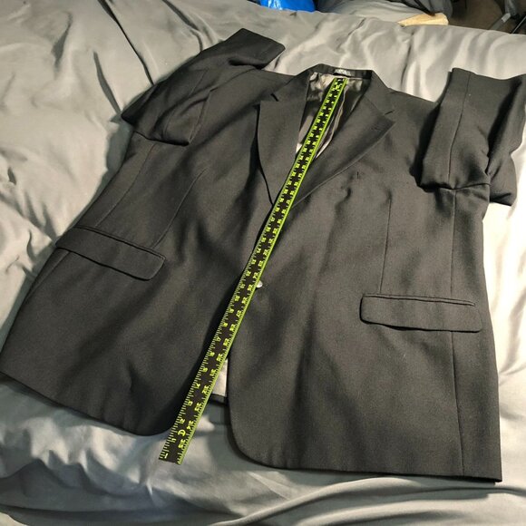 Stafford Men's Blazer Jacket 50R Black Sport Coat Double Button Classic Formal - Picture 8 of 16